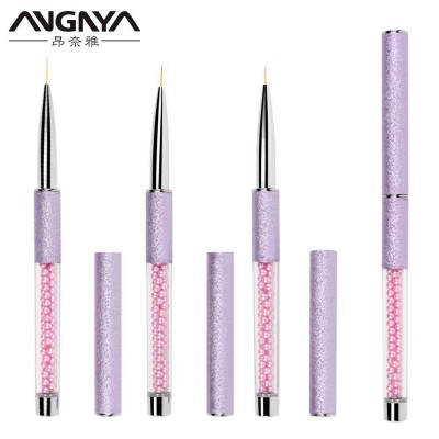 ANGNYA Customer Custom LOGO 5mm~25mm Manicure Nail Art Liner Paint Drawing Painting Pen Gel Builder Brush Tool